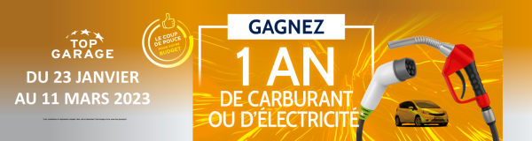 Top garage 1 an de carburant ou électricité 
